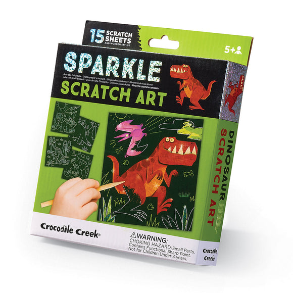 Sparkle Scratch Art/Dinosaur
