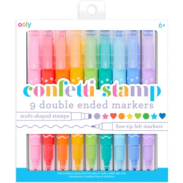 Confetti Stamp Double-Ended Markers