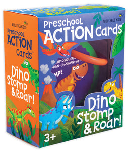Preschool Action Cards Dino Stomp and Roar!
