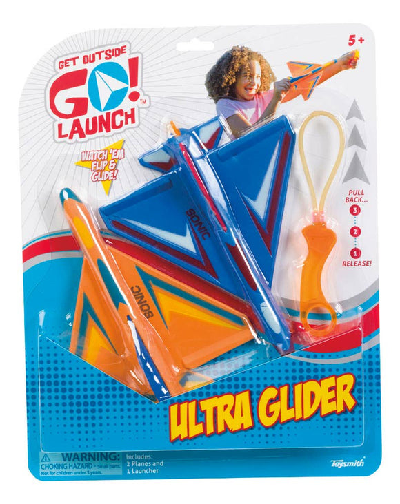 Toysmith Ultra Glider Stunt Flyer, Launch, Set Of 2