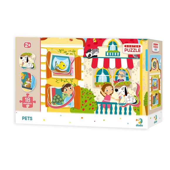 Jigsaw Sorter Puzzle - Pets 12 Pieces And 6 Sorter Pieces